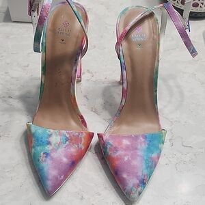 Call It Spring Pink and Blue size 7.5 Artistic Heels